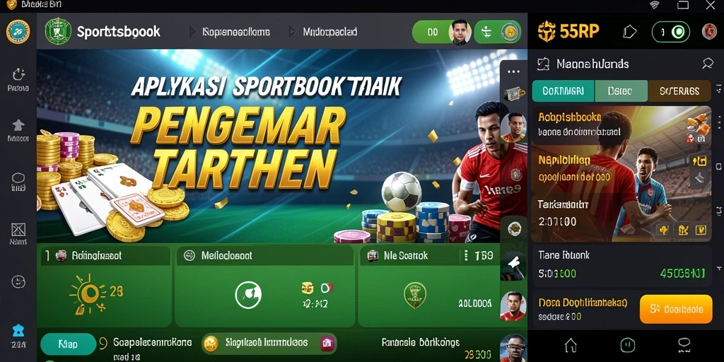 Tampilan seru gameplay Sportsbook di aplikasi 55RP.