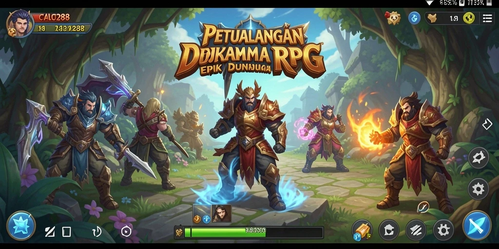 Screenshot menunjukkan aksi seru dalam gameplay RPG CALO288.