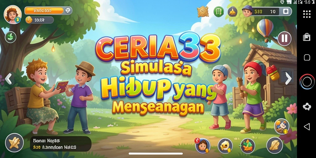 Tangkapan layar CERIA33 menunjukkan gameplay interaktif yang menyenangkan.