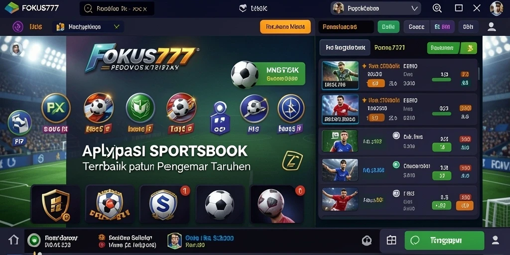 Screenshot FOKUS777 menampilkan tampilan intuitif permainan Sportsbook.