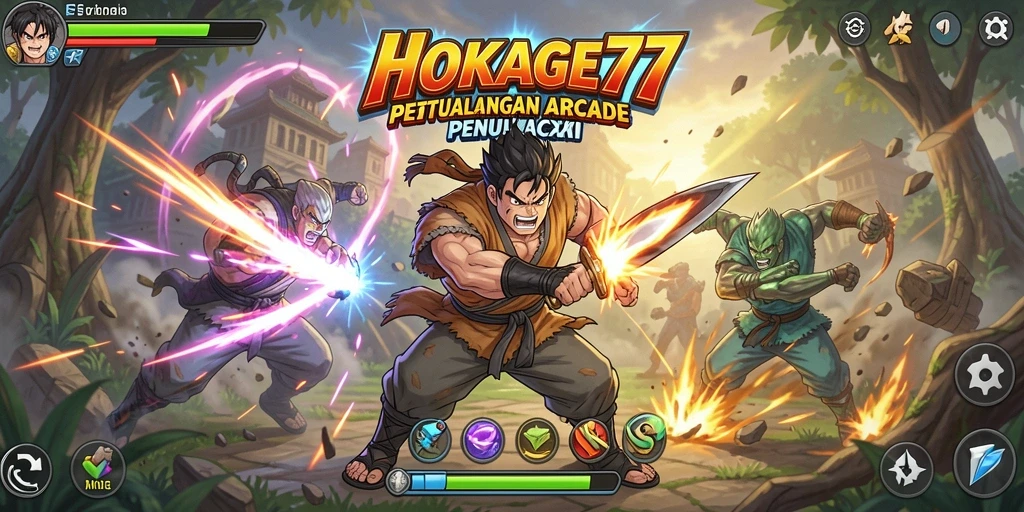 Tampilan gameplay seru HOKAGE77 dalam aksi Arcade.