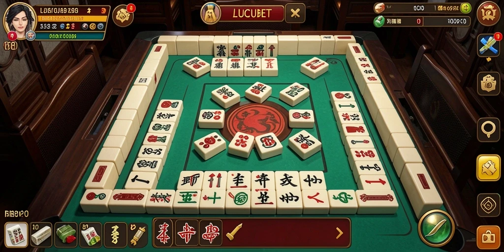 Screenshot LUCUBET menampilkan gameplay Mahjong yang seru dan menantang.
