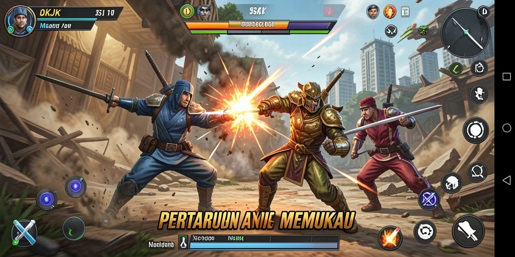Screenshot gameplay OKJK yang menunjukkan aksi seru dan grafik menawan.