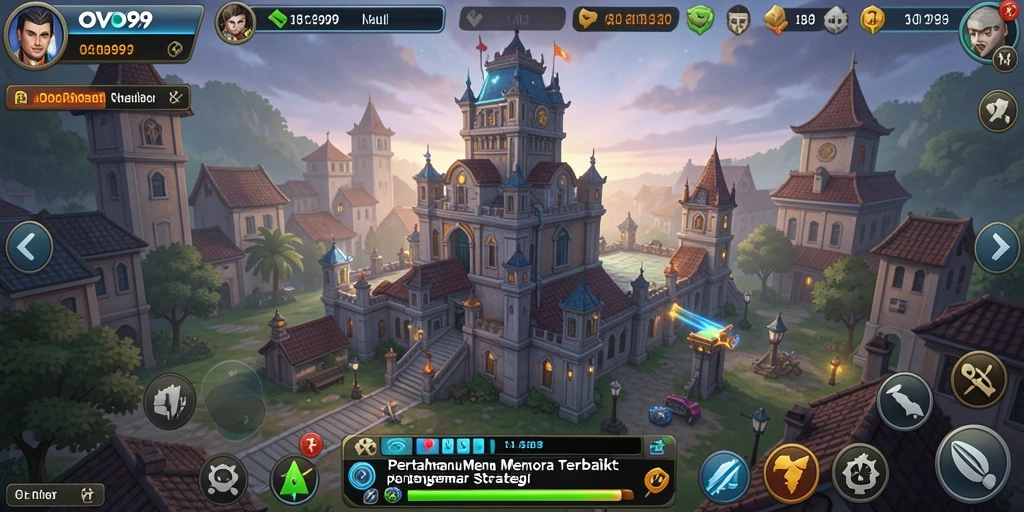 Tangkapan layar OVO99 menampilkan epic gameplay Tower Defense yang mendebarkan.