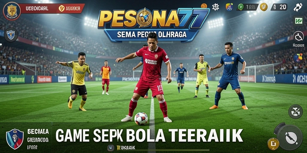 Tangkapan layar dari gameplay PESONA77 menampilkan aksi seru di lapangan.