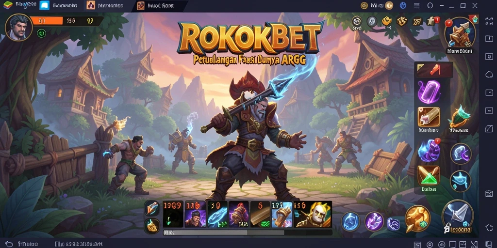 Gameplay seru ROKOKBET dengan karakter dan pertempuran yang dinamis.