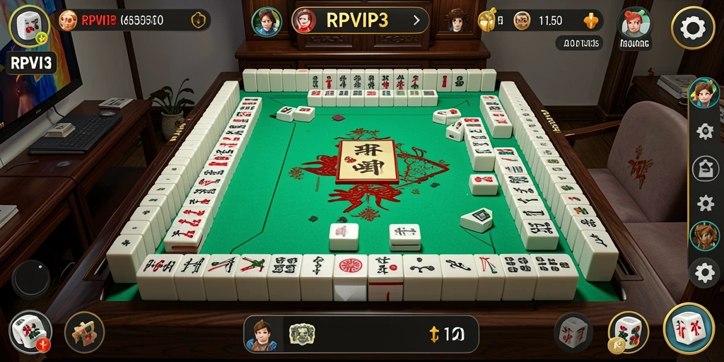 Tangkapan layar RPVIP3 menunjukkan grafik dan gameplay yang menarik dalam permainan Mahjong.