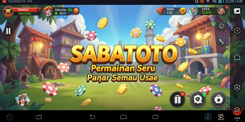 Tangkapan layar utama SABATOTO menunjukkan pengalaman gameplay simulasi yang mendalam.